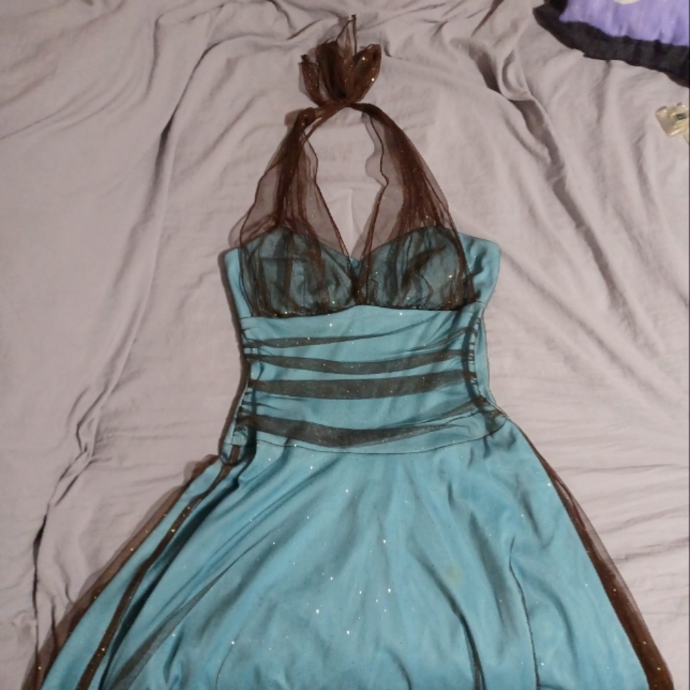 Speechless Glitter Halter Dress